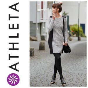 Athleta Cool Down gray sweater dress color block